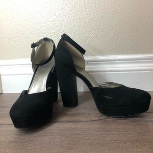 Black platform heels